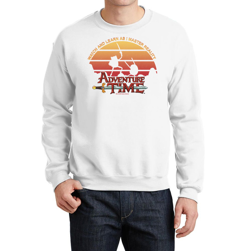 Cn Adventure Time Watch And Learn As I Master Real Crewneck Sweatshirt by validokel | Artistshot