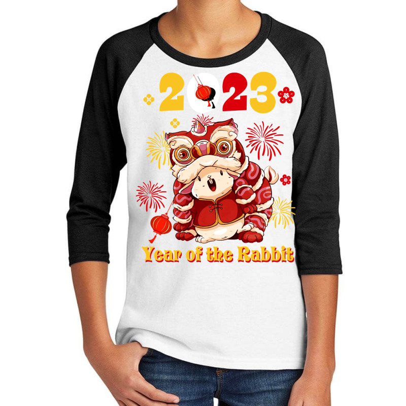 Chinese New Year 2023 Cute Dragon Year Of The Rabb Youth 3/4 Sleeve | Artistshot