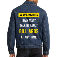 Warning Billiards Men Denim Jacket | Artistshot