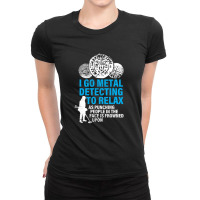 Funny Metal Detecting Ladies Fitted T-shirt | Artistshot