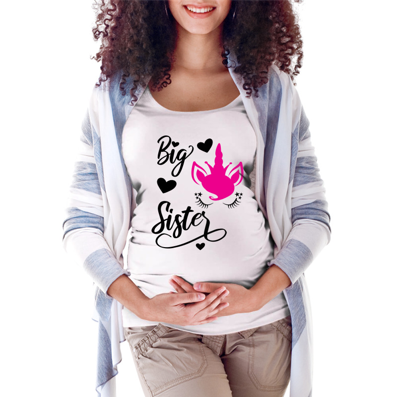 Big Sister Little Sister Gifts Little Brother Gift Maternity Scoop Neck T-shirt by jahlilflladix | Artistshot