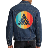 Retro Vintage Sunset Billiard Lover Men Denim Jacket | Artistshot