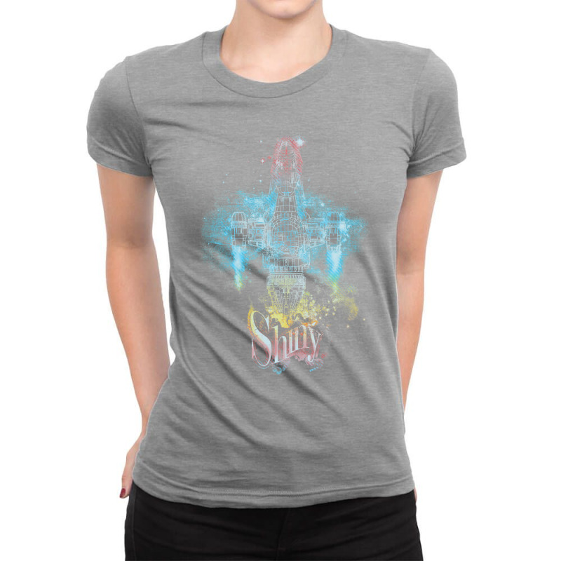 Shiny Space Ship Ladies Fitted T-Shirt by gulmirsencay | Artistshot