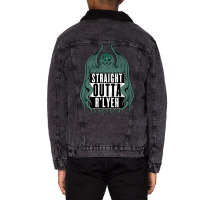 Straight Outta R'lyeh Unisex Sherpa-lined Denim Jacket | Artistshot