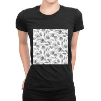 Hot Trend Light Gray Watercolor Petals Ladies Fitted T-shirt | Artistshot