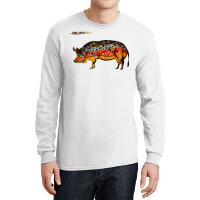 Funny Fly Fishing Pig Hog With Brown Trout Skin Te Long Sleeve Shirts | Artistshot