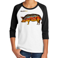 Funny Fly Fishing Pig Hog With Brown Trout Skin Te Youth 3/4 Sleeve | Artistshot