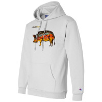 Funny Fly Fishing Pig Hog With Brown Trout Skin Te Champion Hoodie | Artistshot