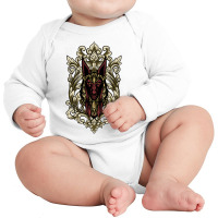 Anubis X Traditional Ornament Long Sleeve Baby Bodysuit | Artistshot