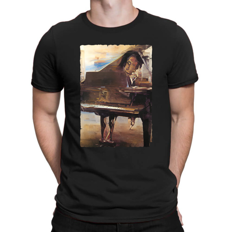 Beautiful Piano Graphic Abstract Futuristic Digita T-Shirt by ELIZABETHKARLENEWINCELOWICZ | Artistshot