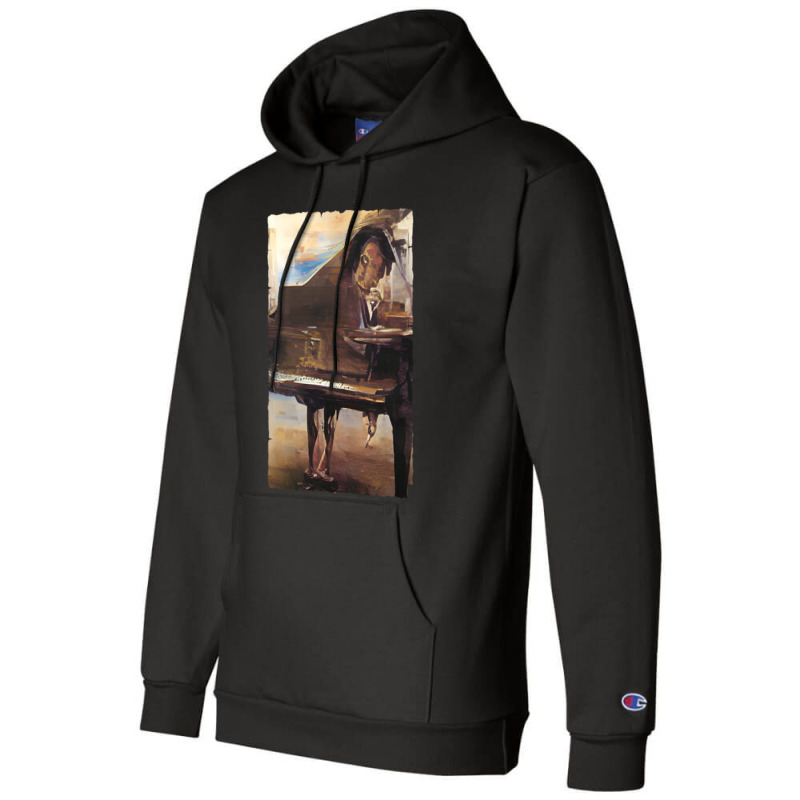 Beautiful Piano Graphic Abstract Futuristic Digita Champion Hoodie by ELIZABETHKARLENEWINCELOWICZ | Artistshot