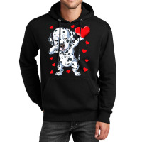 Dabbing Dalmatian Valentines Day Heart Boys Girls Unisex Hoodie | Artistshot