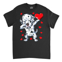 Dabbing Dalmatian Valentines Day Heart Boys Girls Classic T-shirt | Artistshot