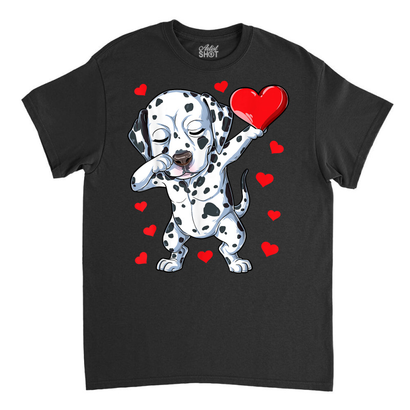 Dabbing Dalmatian Valentines Day Heart Boys Girls Classic T-shirt by ewubea | Artistshot