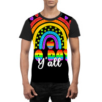 Rainbow 100 Days Y'all Poppin 100th Day Of School Graphic T-shirt | Artistshot