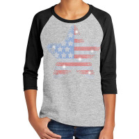 Woman Vintage July 4th Star Flag Bling Rhinestone Youth 3/4 Sleeve | Artistshot