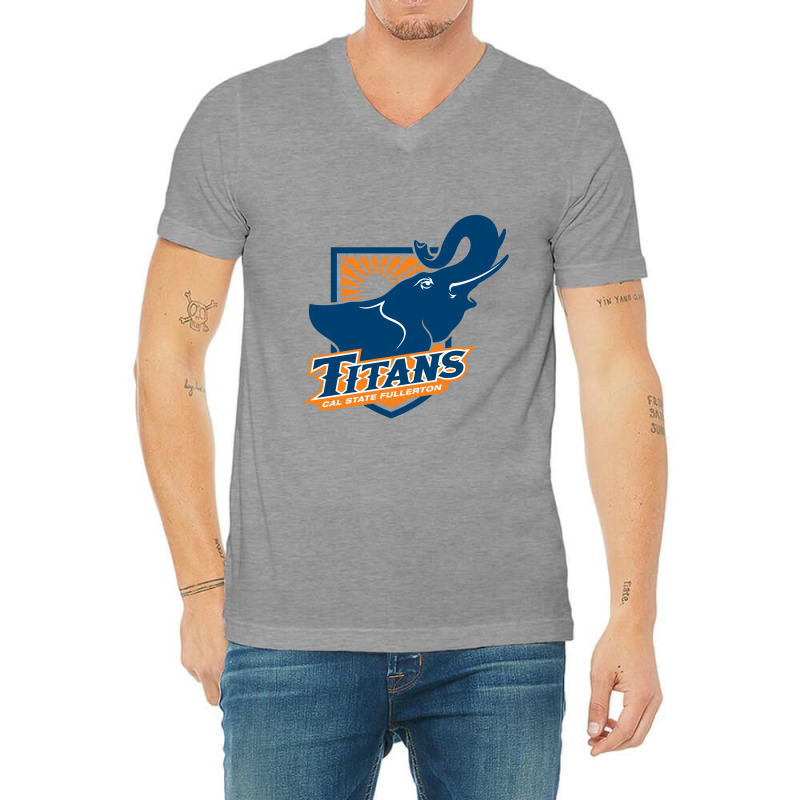 Cal,-state,-fullerton,-titans V-neck Tee | Artistshot