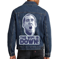 The Wifi Is Down! Men Denim Jacket | Artistshot