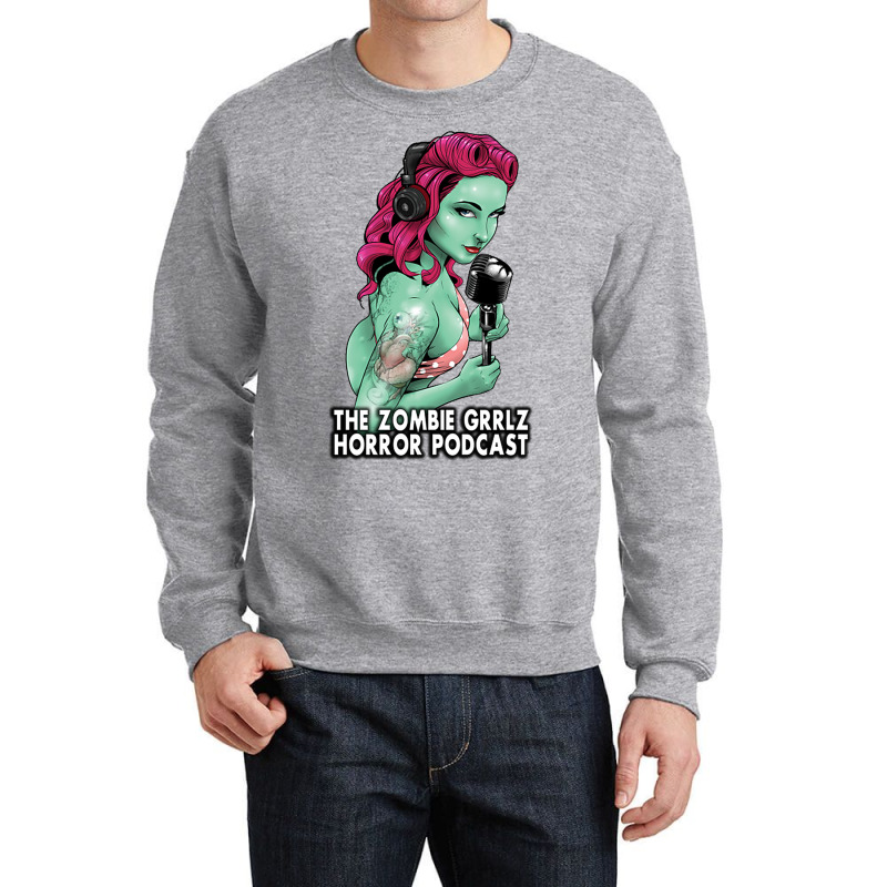 The Zombie Grrlz Horror Podcast Crewneck Sweatshirt by nathansaranng | Artistshot