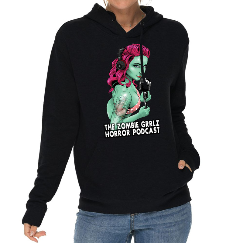 The Zombie Grrlz Horror Podcast Lightweight Hoodie by nathansaranng | Artistshot