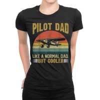 Funny Pilot Art For Dad Father Aviation Airplane P Ladies Fitted T-shirt | Artistshot