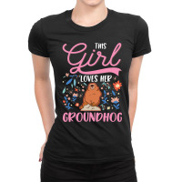 Groundhog Girl Marmot Groundhog Day Woodchuck 1 Ladies Fitted T-shirt | Artistshot