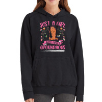 Groundhog Girl Marmot Woodchuck 2 Vintage Hoodie | Artistshot