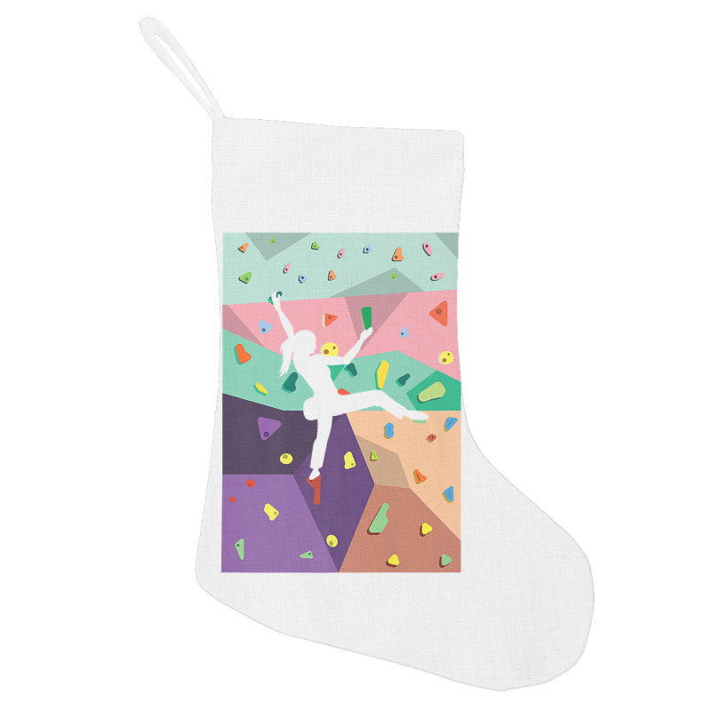 Cute Colorful Rock Climbing Bouldering Wall Climbe Holiday Stocking | Artistshot