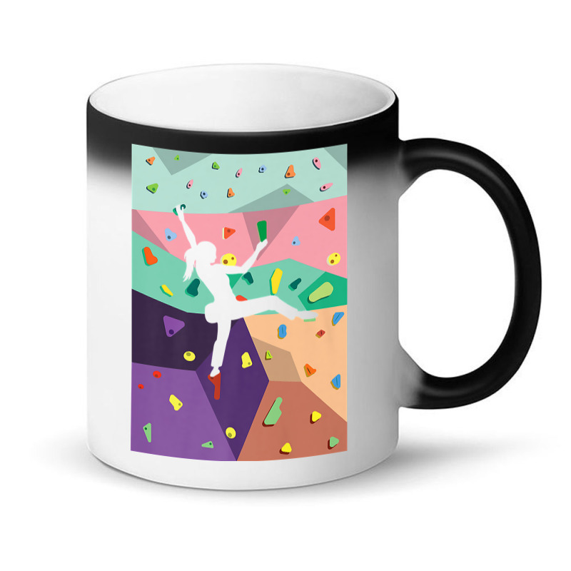 Cute Colorful Rock Climbing Bouldering Wall Climbe Magic Mug | Artistshot