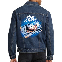 Time Is Money Men Denim Jacket | Artistshot