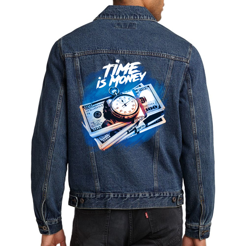 Time Is Money Men Denim Jacket by nathansaranng | Artistshot