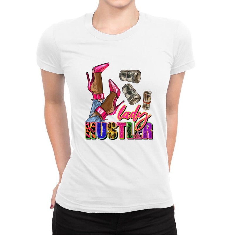 Lady Hustler Black Woman Ladies Fitted T-Shirt by afrowomandigitalshop@gmail.com | Artistshot