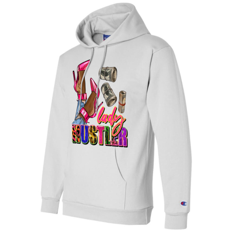 Lady Hustler Black Woman Champion Hoodie by afrowomandigitalshop@gmail.com | Artistshot