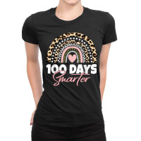 100th Day Of School For Teacher Kid 100 Days Smart Ladies Fitted T-shirt | Artistshot