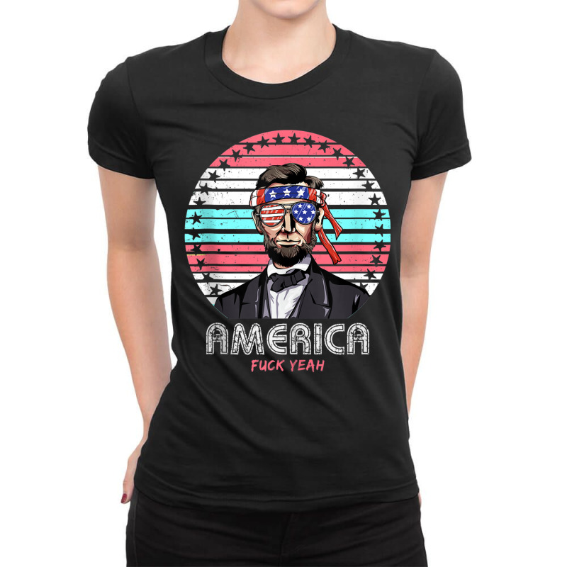 Mens Womens Shirt Lincoln America Fuck Yeah Vintag Ladies Fitted T-Shirt by aiiluurosy | Artistshot