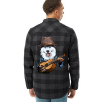 Siberian Husky Playing Guitar Husky Dog Lover Guit Flannel Shirt | Artistshot