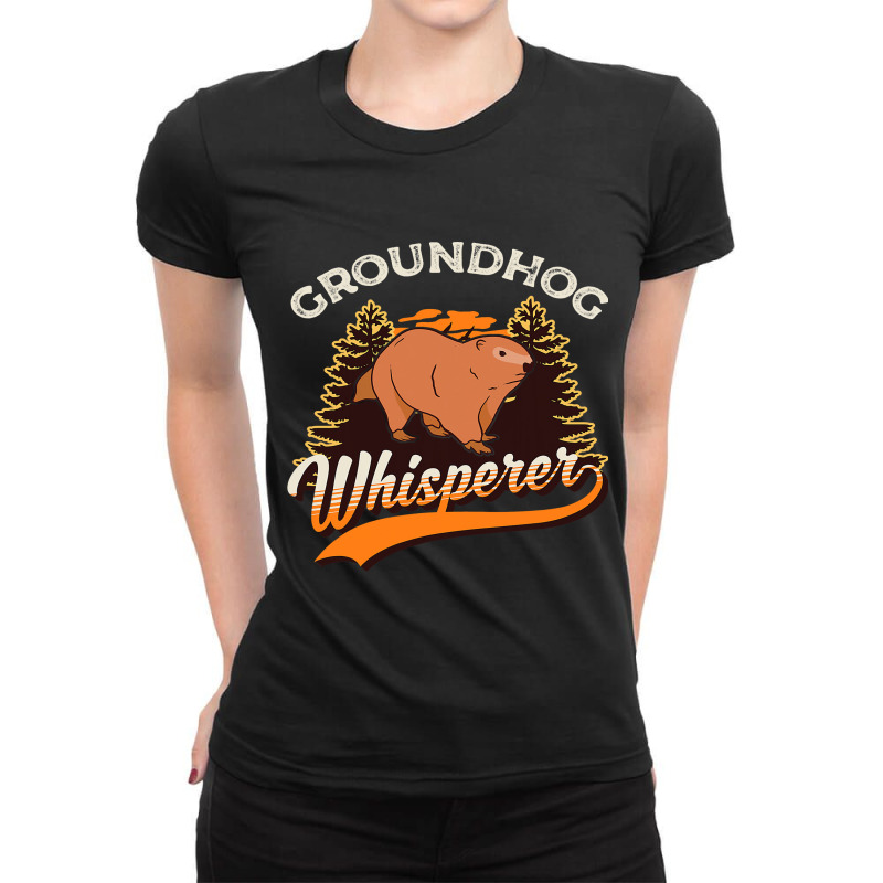 Groundhog Whisperer Marmot Whisperer 1 Ladies Fitted T-Shirt by XAVIERESPREE | Artistshot