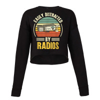 Easily Distracted By Radios Ham Radio Amateur Radi Cropped Sweater | Artistshot