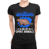 Groundhogs Are My Spirit Animals Marmot Ladies Fitted T-shirt | Artistshot