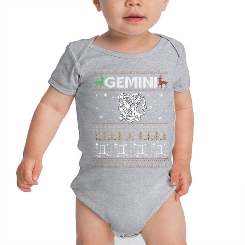 Gemini Christmas Ugly Sweater Baby Bodysuit | Artistshot