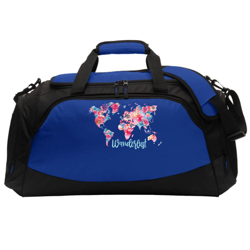 Wanderlust Map Active Duffel | Artistshot