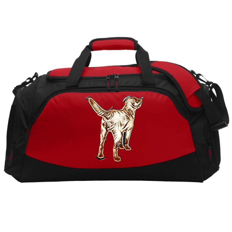 Dog Back Tail Isolated Active Duffel | Artistshot