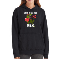 Loveasaurus Rex Valentines Day Dinosaur With Red Heart Funny And Cute Vintage Hoodie | Artistshot