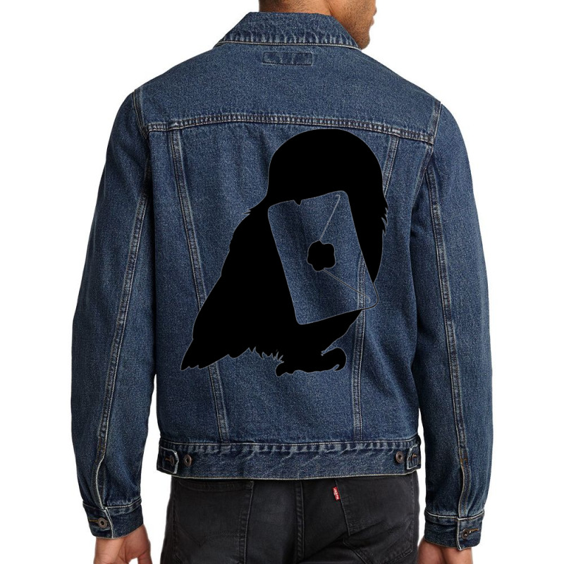 Magic Owl And Letter Silhouette 40 Men Denim Jacket by murhanixcayak | Artistshot