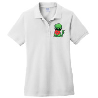 Kids Alien Peace Heart Valentines Day Funny Love U Ladies Polo Shirt | Artistshot