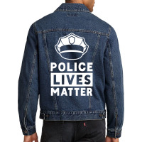 Police Lives Matter Police Officer Cops Policeman Men Denim Jacket | Artistshot