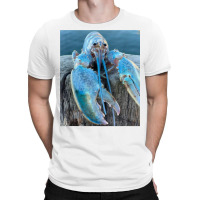 Funny Jumpscare Lobster Meme Blue Crustacean T Shi T-shirt | Artistshot