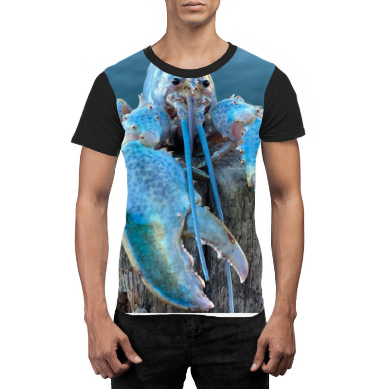 Funny Jumpscare Lobster Meme Blue Crustacean T Shi Graphic T-shirt | Artistshot