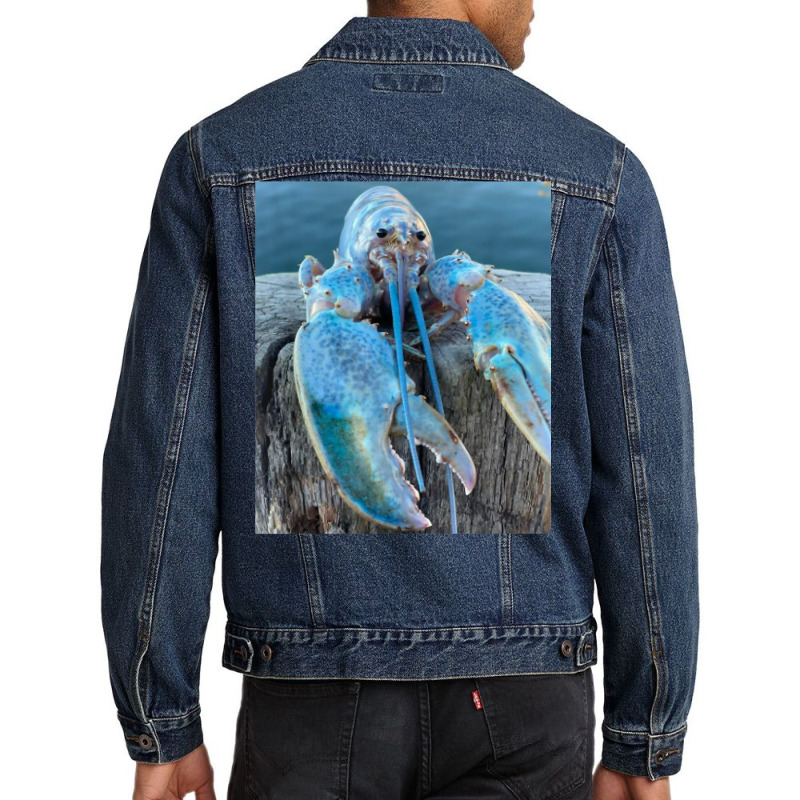 Funny Jumpscare Lobster Meme Blue Crustacean T Shi Men Denim Jacket | Artistshot