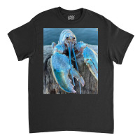 Funny Jumpscare Lobster Meme Blue Crustacean T Shi Classic T-shirt | Artistshot